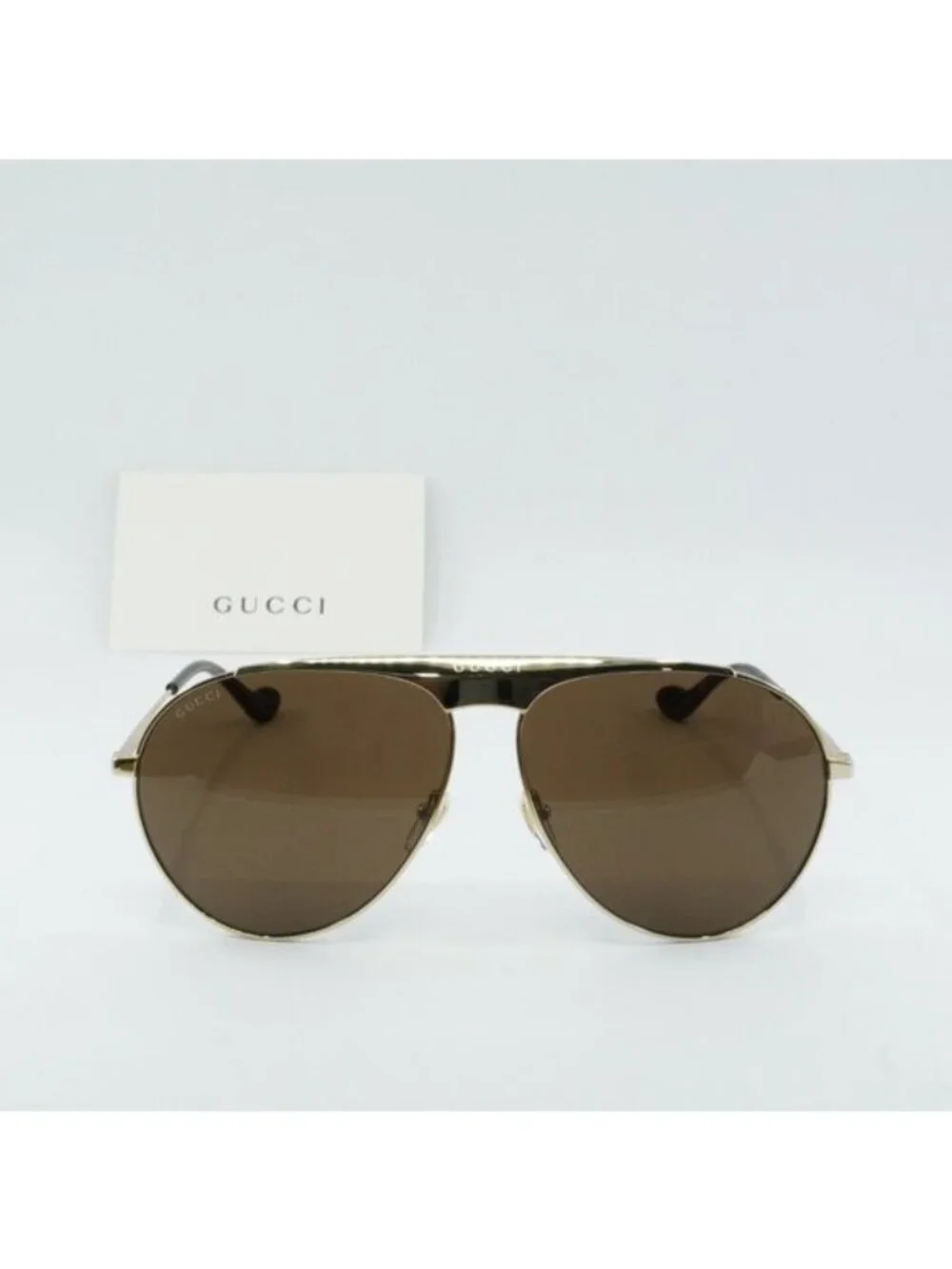Gucci GG0908S 001 Aviator Sunglasses – Gold/Brown